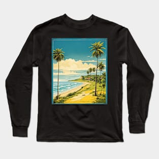 Ceara Brazil Vintage Tourism Travel Poster Art Long Sleeve T-Shirt